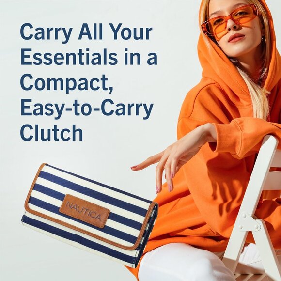 Women's Red The Perfect Carry All Money Manager Wallet Organizer RFID Wallet - Picture 5 of 6